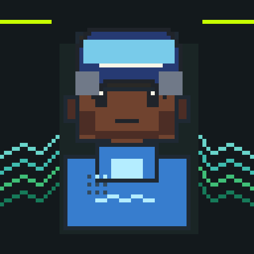 Backgrounds trait Black Liquidity Wave, shown on a Humble Guy